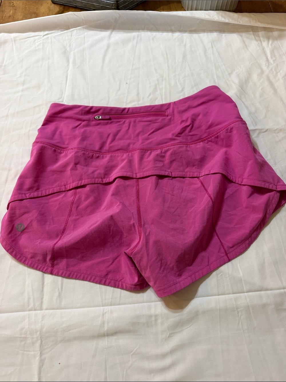lululemon athletica Hot Pink Athletic Skort Shorts with Back Zip